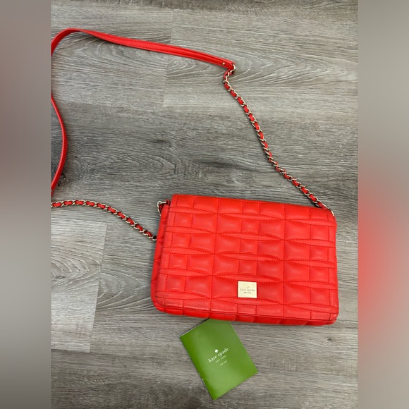 Kate Spade Red Crossbody Purse - Kate Spade Red Bag - Picture 1 of 9